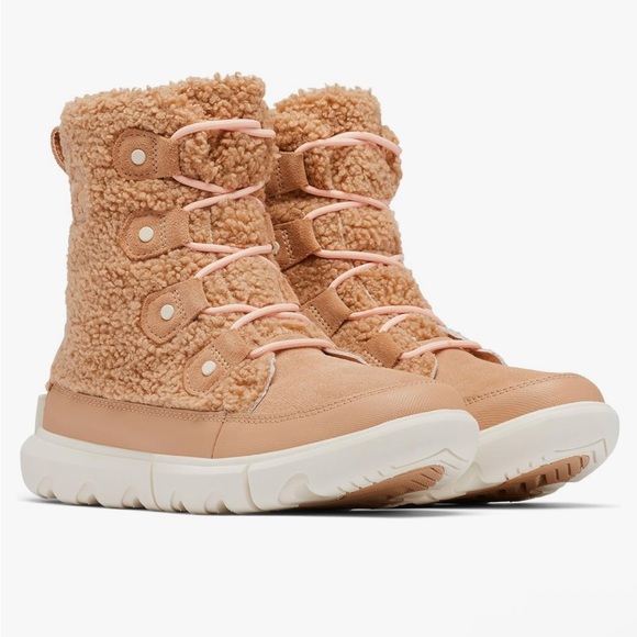 🤎NEW SOREL EXPLORER II JOAN COZY BOOTS CANOE CHALK 5.5 - Picture 2 of 11